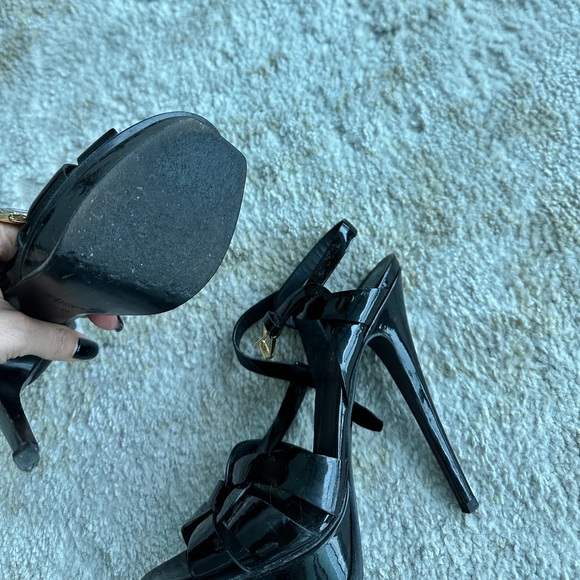 YSL TRIBUTE PLATFORM SANDALS IN PATENT LEATHER US 6 - Picture 14 of 15